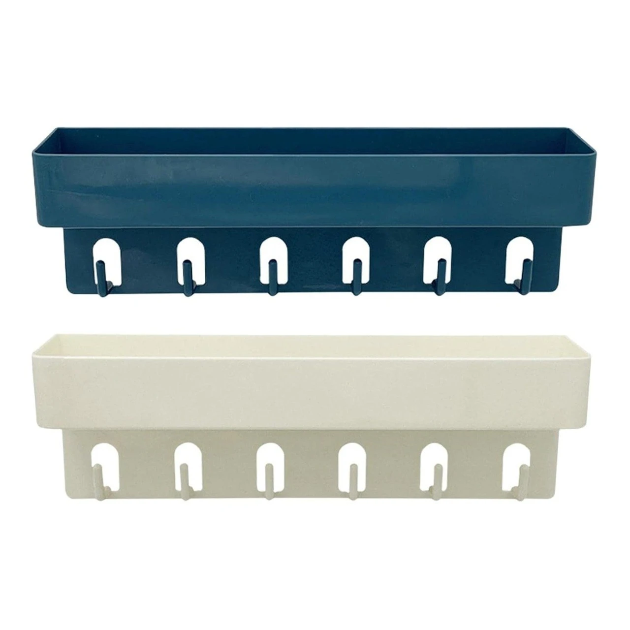 Half Storage Bathroom Shelve ( White / Blue )