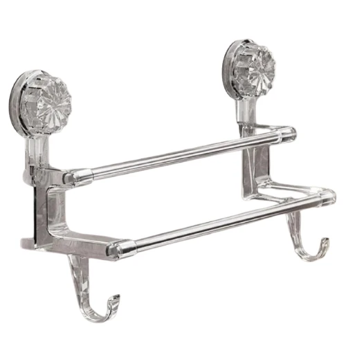 No-Drill Bathroom Towel Rack