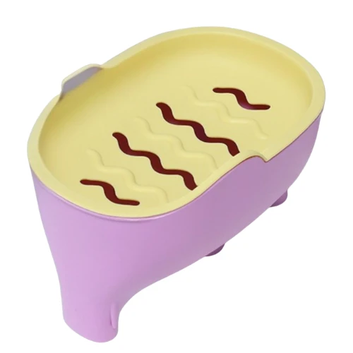 elephant soap dish ( pink / gray )