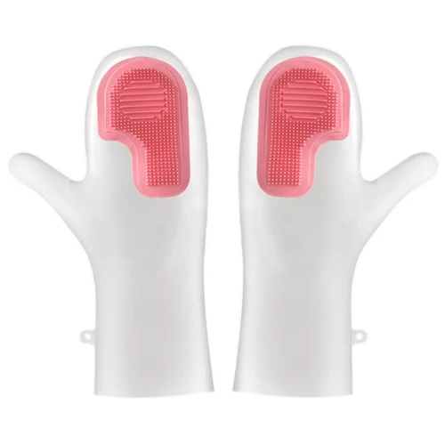 kitchen hand brush gloves PInk (1 Pair)