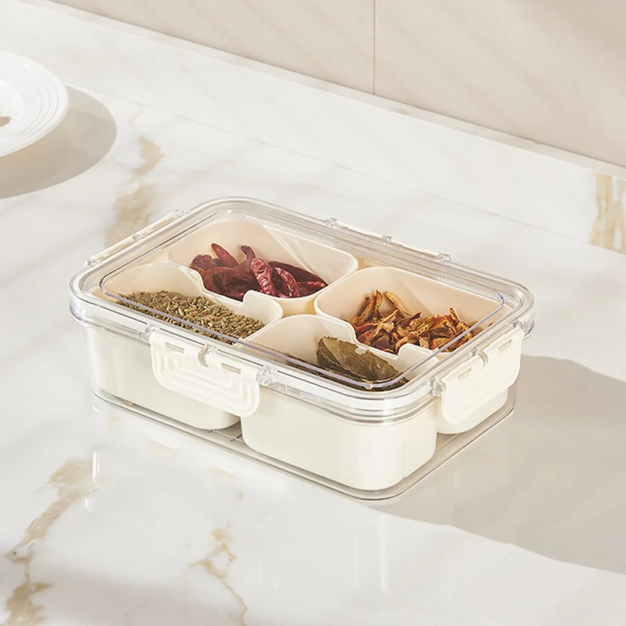 4 jar small spice box
