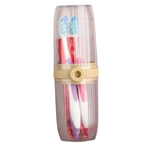 Transparent Round Toothbrush Holder